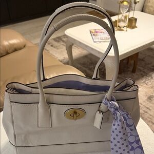 Coach Tote with Lavender Interior